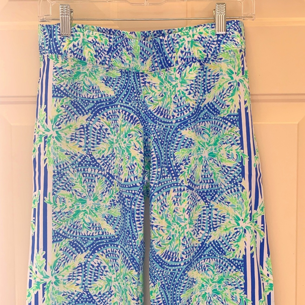 Lilly Pulitzer -Bennet Blue Tropic Like Its Hot Engineered Palazzo Pants